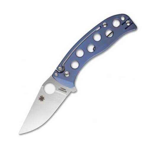 365 Spyderco Нож складной PITS (Pie in the Sky) Blue Titanium Folder