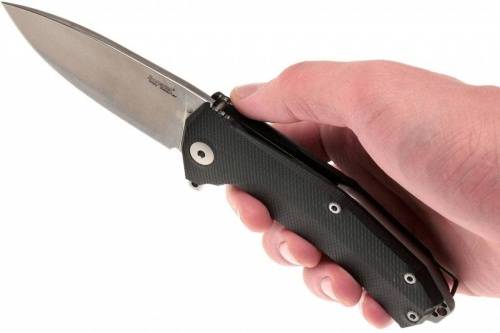 5891 Lion Steel KUR BK G10 Black Flipper фото 5