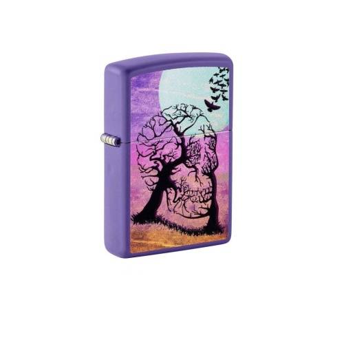 321 ZIPPO  ZIPPO Skull Treeпокрытием Purple Matte